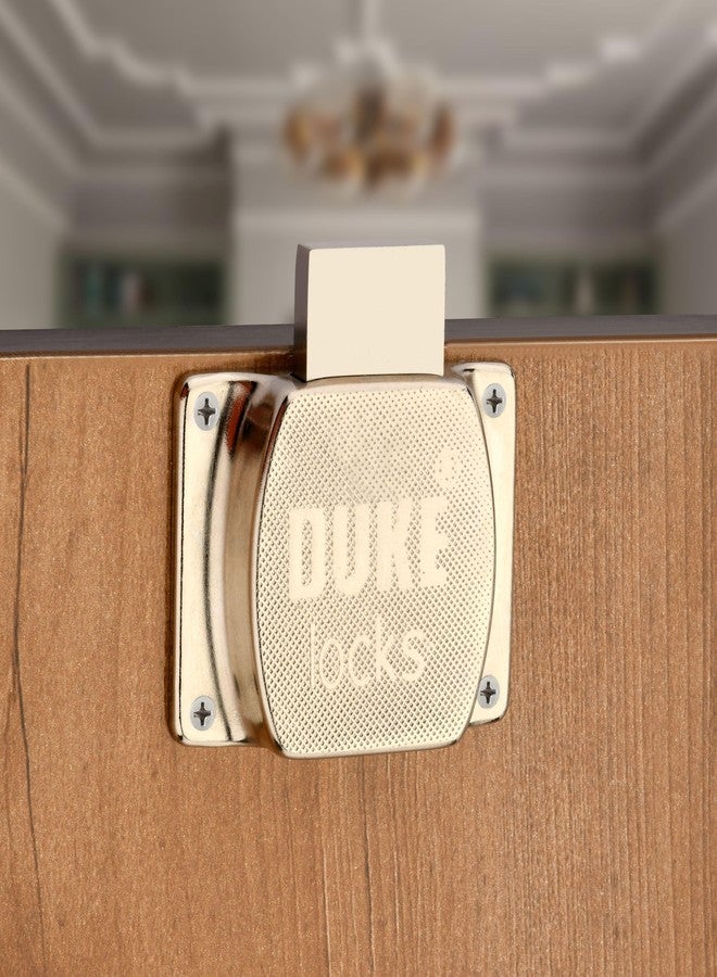 دوق قفل خزانة DUKE بمفاتيح نحاسية فائقة، 23 مم، طلاء كروم، قوي ومتين، MP-51 | عبوة من 10 قطع | - Image 1